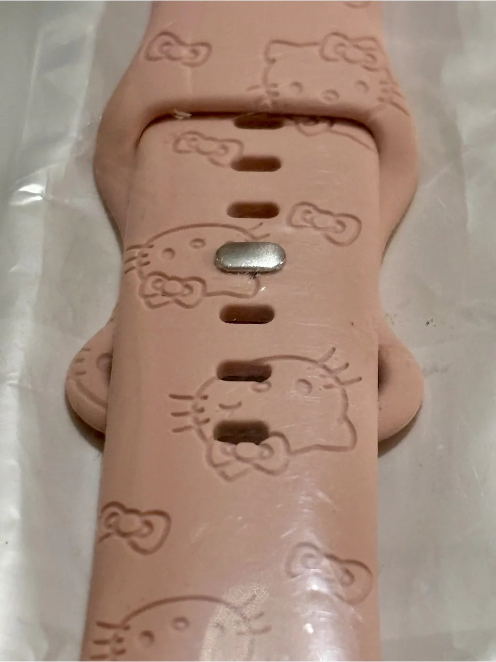 Pink Silicone Hello Kitty Pattern Watch Band